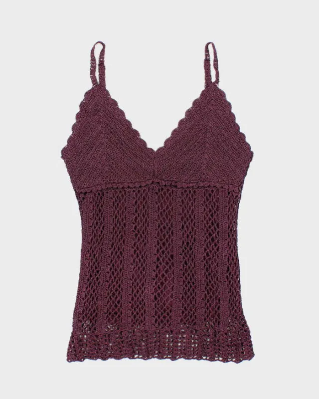 Vintage Y2k 00s Le Chateau Crochet Cami - S sold by Rokit