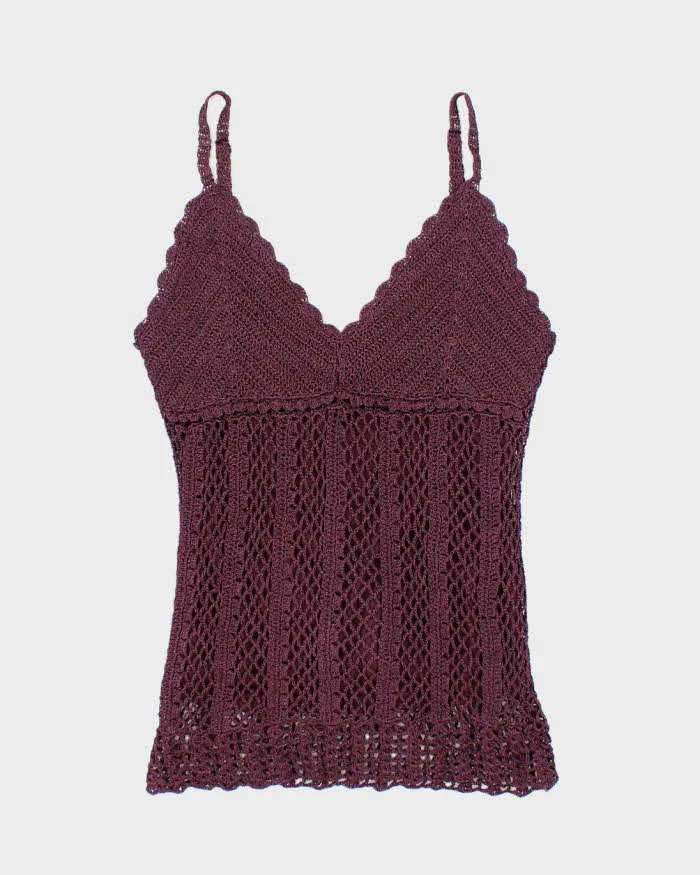 Vintage Y2k 00s Le Chateau Crochet Cami - S sold by Rokit