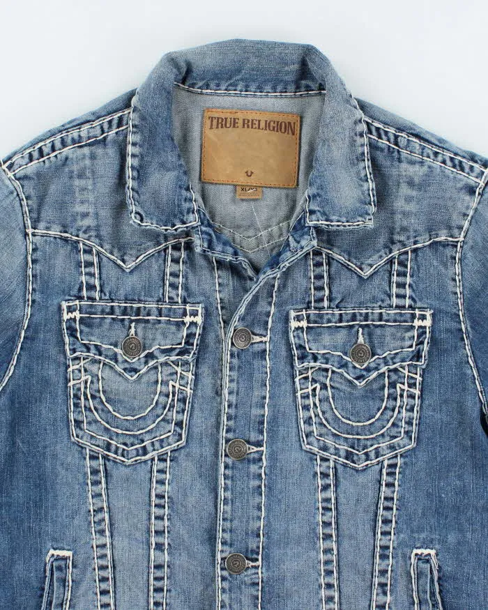 Vintage 2000's True Religion Medium Wash Denim Jacket - XL sold by Rokit product image thumbnail 3