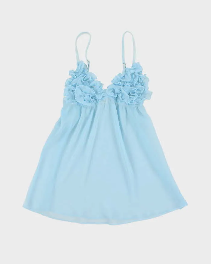 Vintage Y2k 00s La Senza Ruffle Mesh Cami - S sold by Rokit