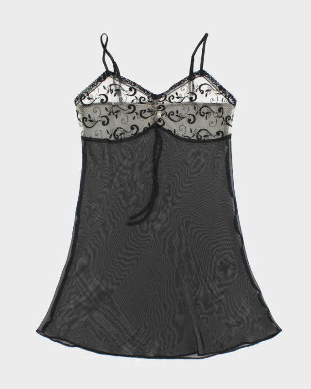 Vintage Y2k 00s Cotteli Collection Mesh Slip Dress - M sold by Rokit