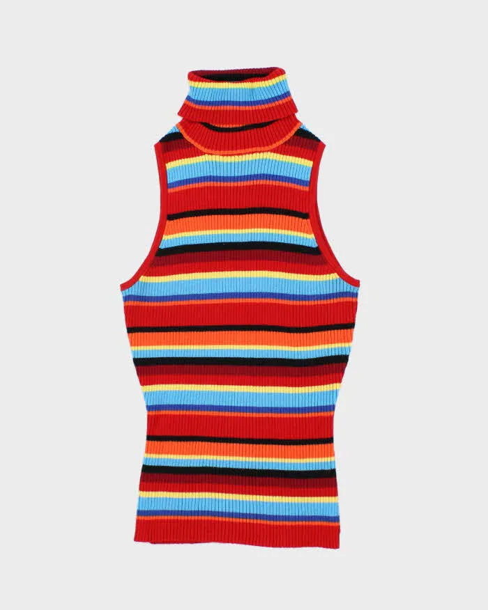 Vintage Y2k 00s Guess Stripe Sleeveless Knit Top - XS sold by Rokit