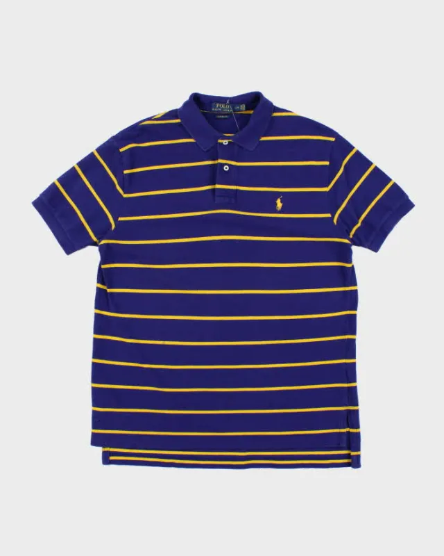 Vintage 2000's Ralph Lauren Striped Polo Shirt - L sold by Rokit