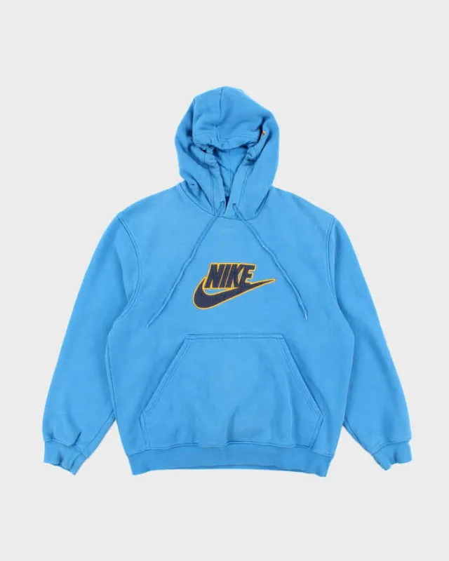 Vintage Y2K Nike Patch Spell Out Hoodie - M sold by Rokit