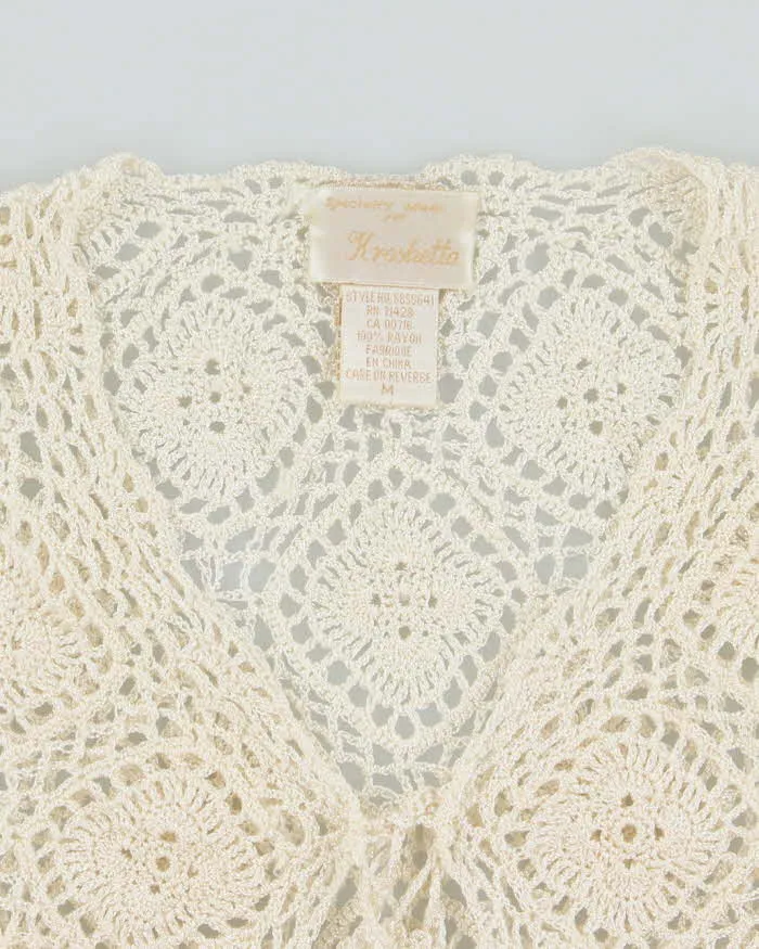 Vintage Y2k 00s Kroshetta Crochet Tie-front Top - M sold by Rokit product image thumbnail 5