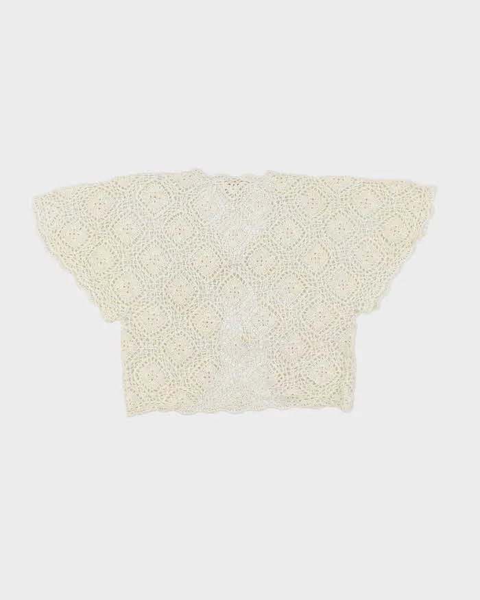 Vintage Y2k 00s Kroshetta Crochet Tie-front Top - M sold by Rokit product image thumbnail 2