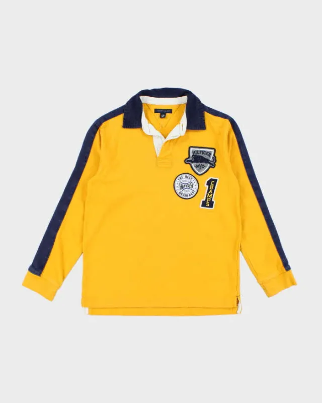 Vintage Y2K Tommy Hilfiger Patched Long Sleeve Polo Shirt - L sold by Rokit