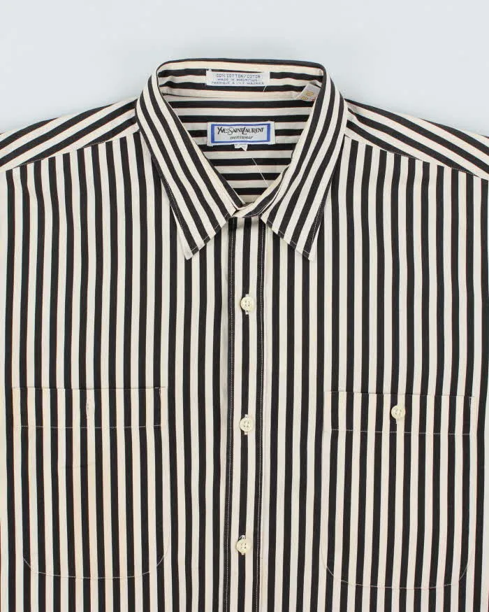Vintage Yves Saint Laurent Stripe Long Sleeve Shirt - L sold by Rokit product image thumbnail 3