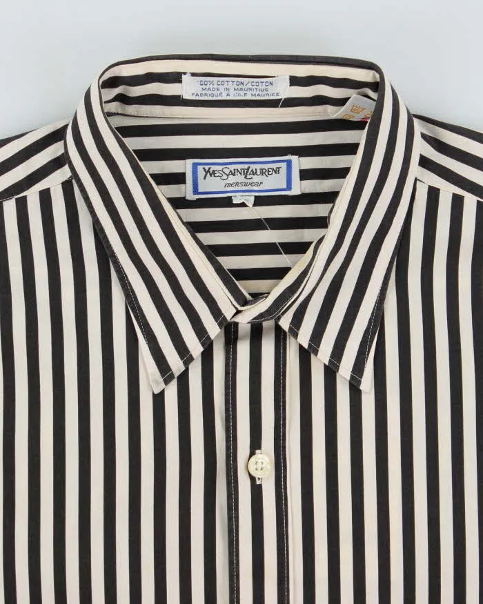 Vintage Yves Saint Laurent Stripe Long Sleeve Shirt - L sold by Rokit product image thumbnail 5