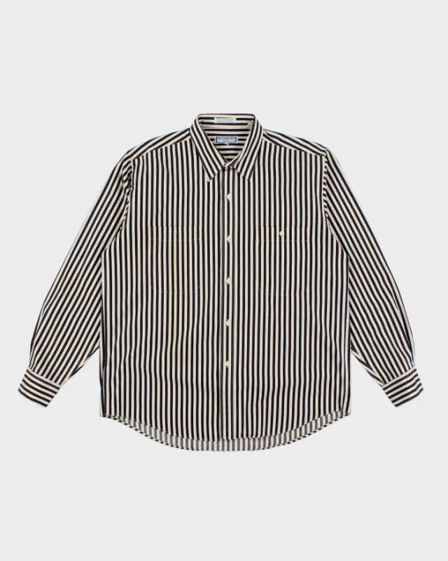 Vintage Yves Saint Laurent Stripe Long Sleeve Shirt - L sold by Rokit