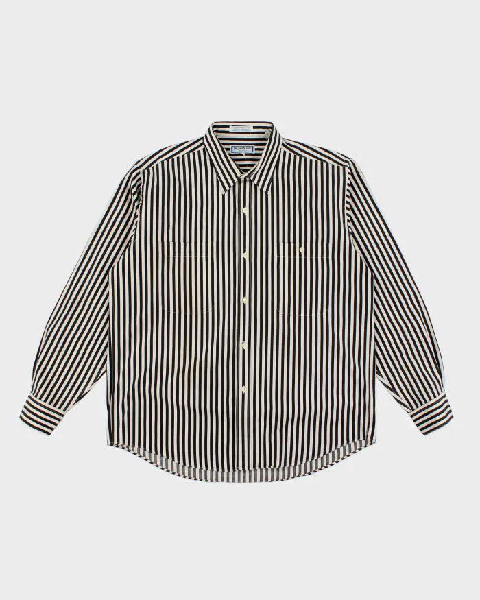 Vintage Yves Saint Laurent Stripe Long Sleeve Shirt - L sold by Rokit