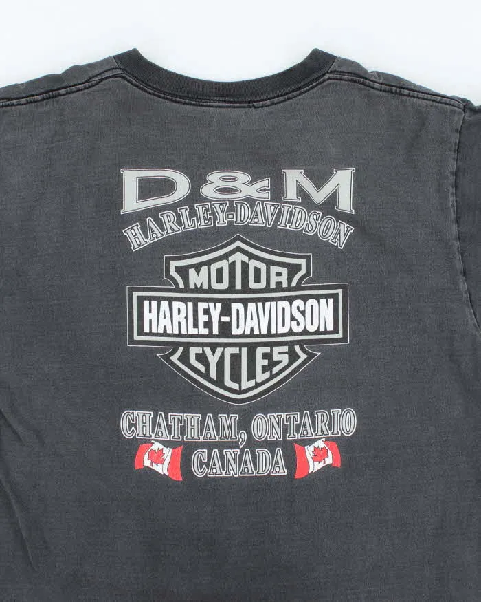 Vintage 2000's Harley Davidson Ontario Faded Graphic T-Shirt - L sold by Rokit product image thumbnail 4