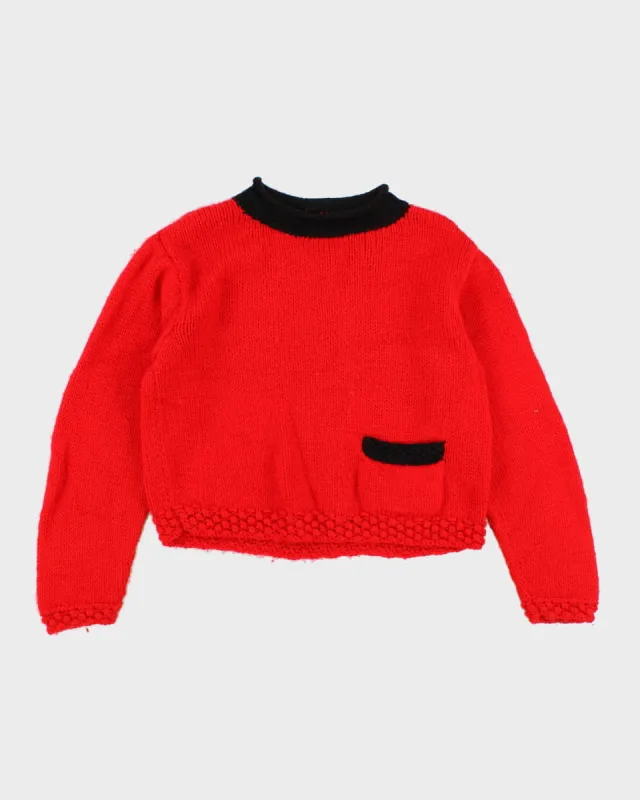 Vintage Handmade Knit Jumper - L sold by Rokit
