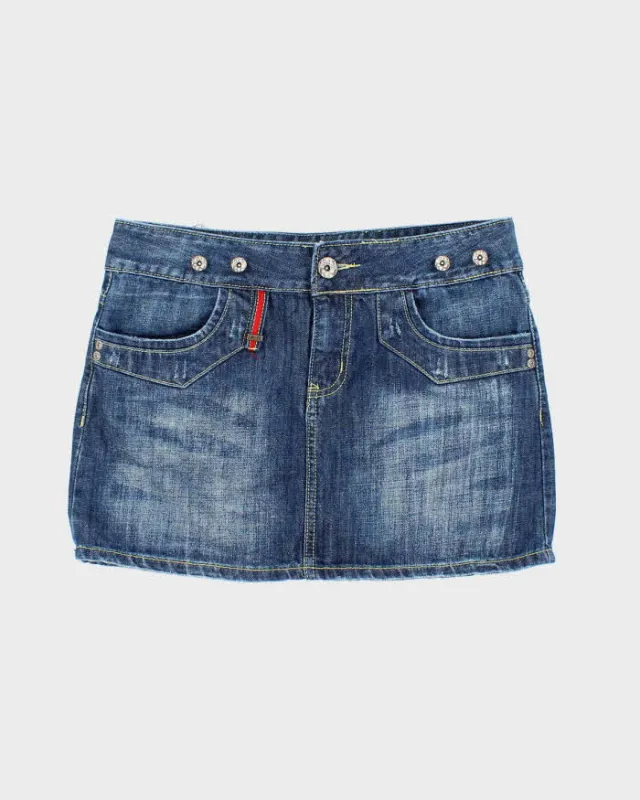 Vintage Y2k 00s RH Denim Mini Skirt - S sold by Rokit