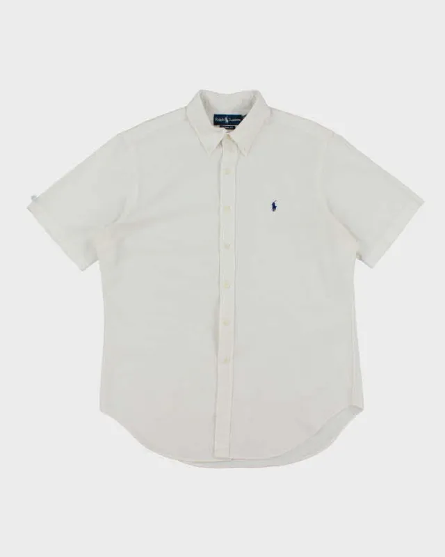 Vintage 2000's Ralph Lauren Small Horse Embroidered Short Sleeve Shirt - L sold by Rokit