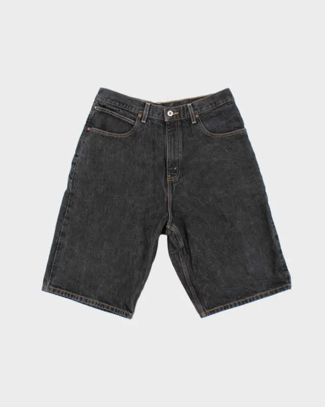 Vintage 2000's Levi's Wide Leg Grey Wash Denim Shorts - W32 L12 made by Levi's
