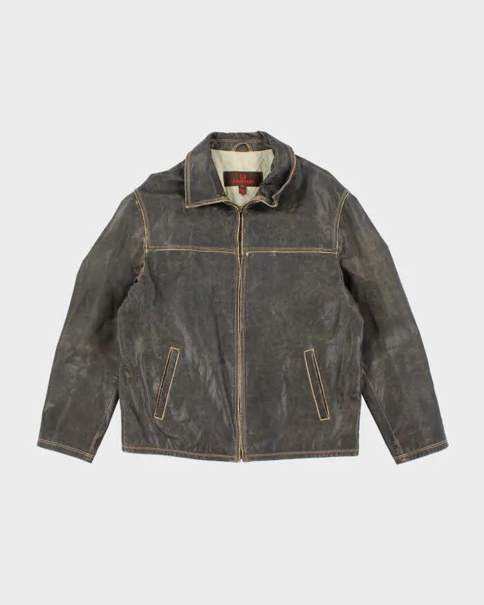 Vintage Danier Brown Leather Jacket - L sold by Rokit