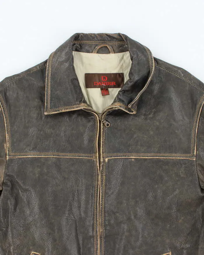 Vintage Danier Brown Leather Jacket - L sold by Rokit product image thumbnail 3