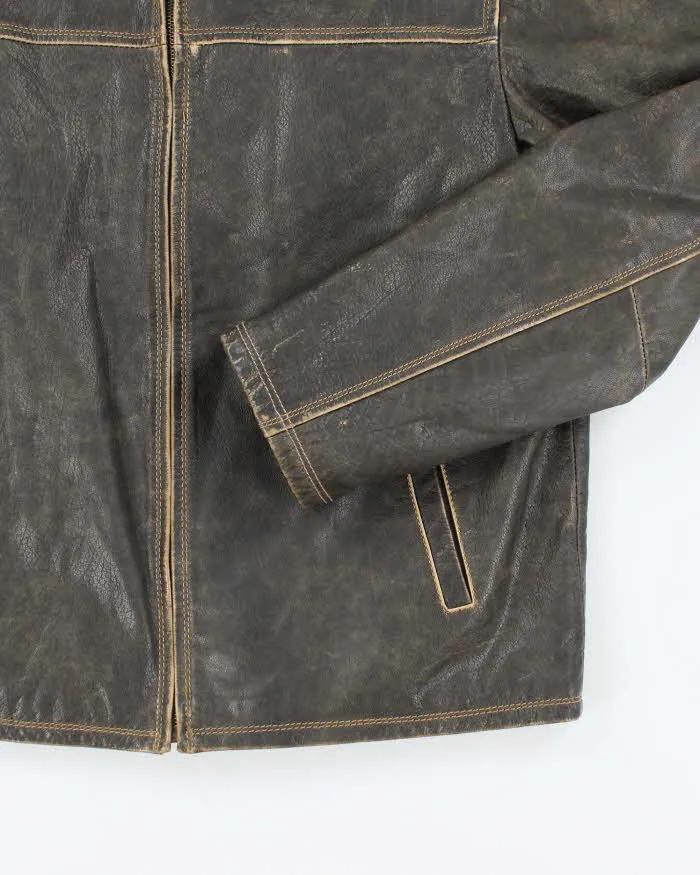 Vintage Danier Brown Leather Jacket - L sold by Rokit product image thumbnail 4