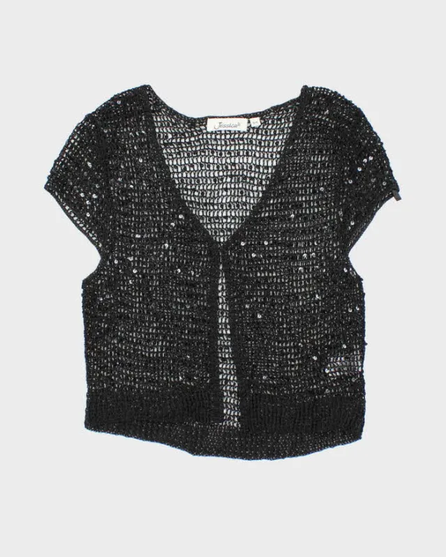 Vintage Y2k 00s Jessica Sequin Crochet Top - M sold by Rokit