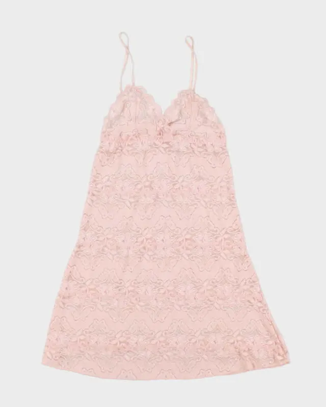 Vintage Y2k 00s La Vie Rn Rose Lace Dress - XS sold by Rokit