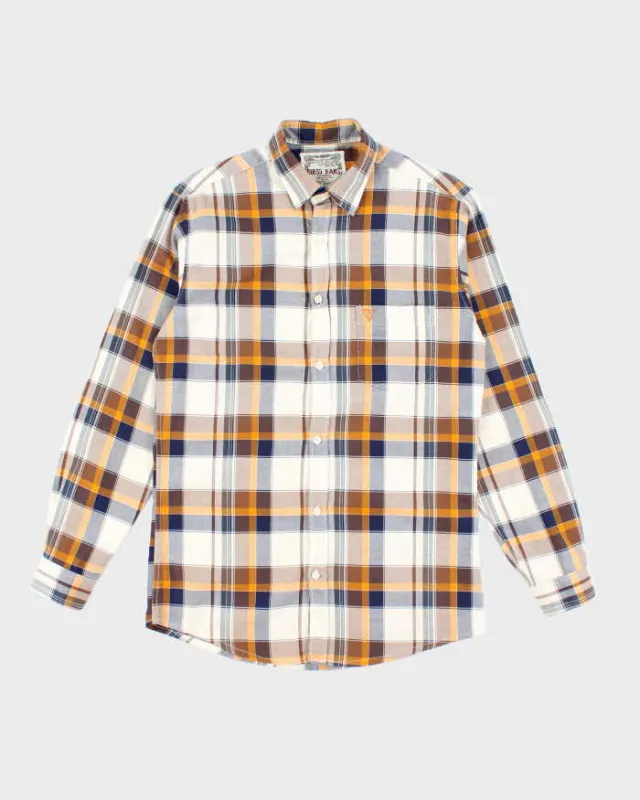 Vintage 00s Guess Check Long Sleeve Shirt - M made by Guess