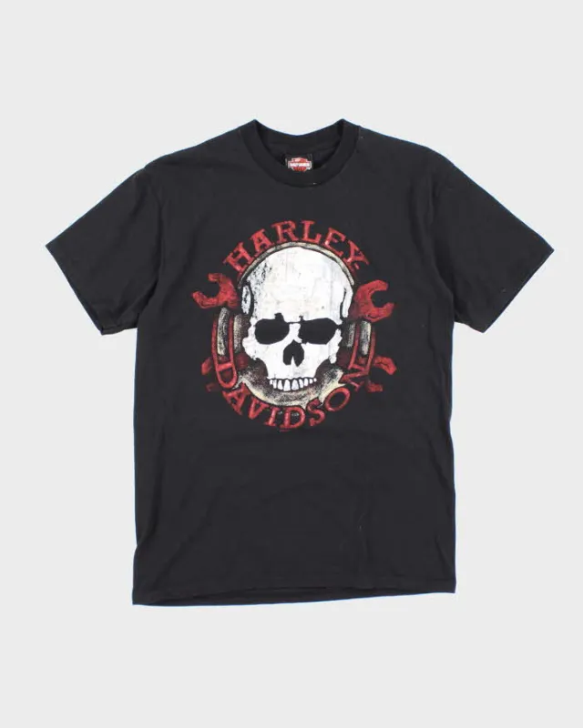 Vintage Harley Davidson Skull Biker Graphic T-Shirt - L sold by Rokit