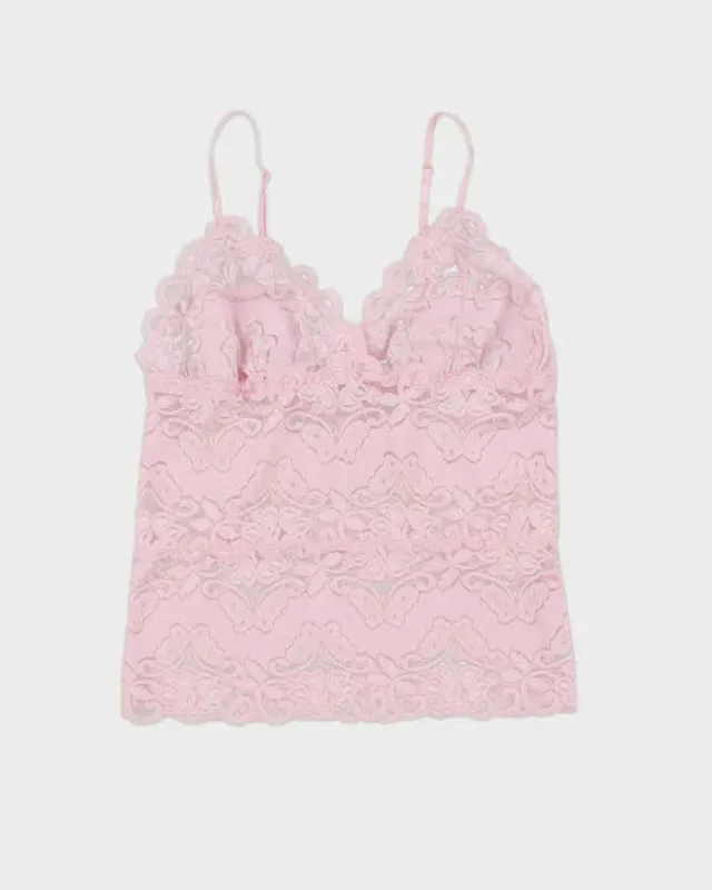 Vintage Y2k 00s La Vie En Rose Lace Cami - XS sold by Rokit