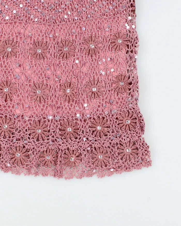 Vintage Y2k 00s Fengdo Crochet Sequin Top - M sold by Rokit product image thumbnail 4