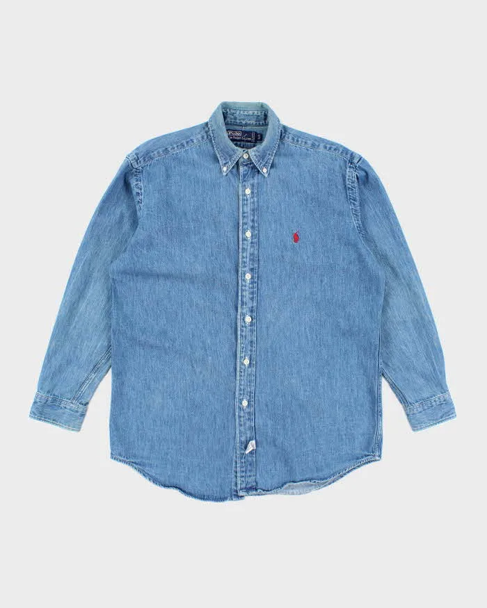 Vintage 2000's Ralph Lauren Medium Wash Denim Shirt - S sold by Rokit