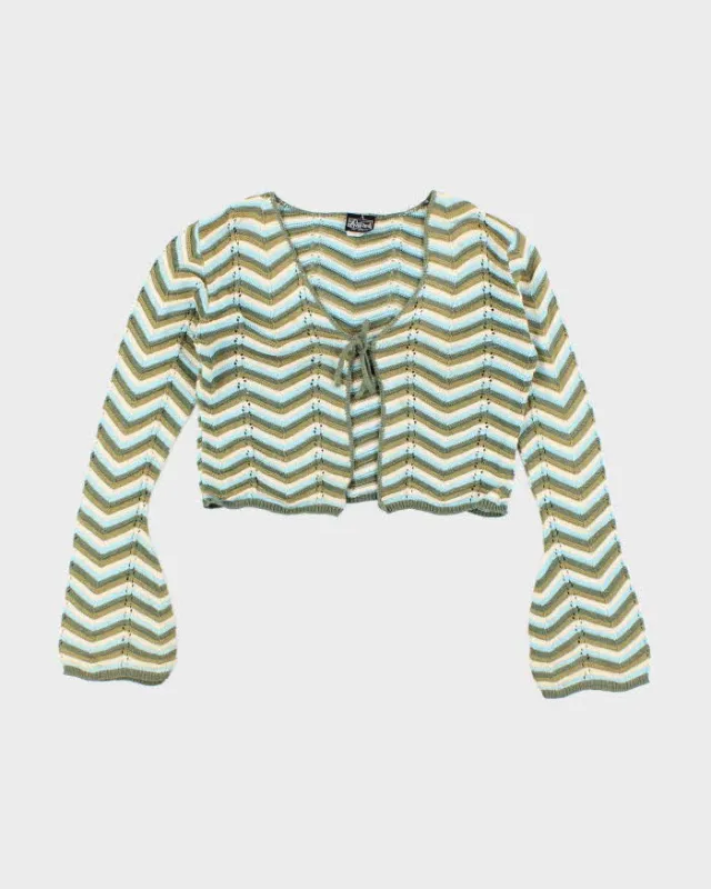 Vintage Y2k 00s Uncivilised Bell Sleeve Cardigan - M sold by Rokit