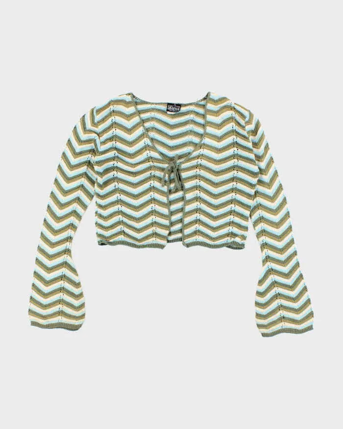 Vintage Y2k 00s Uncivilised Bell Sleeve Cardigan - M sold by Rokit