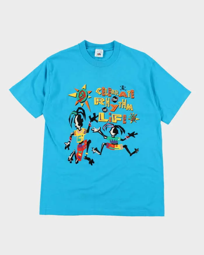 Vintage 90's Rhythm of Life Single Stitch Graphic T-Shirt - L sold by Rokit