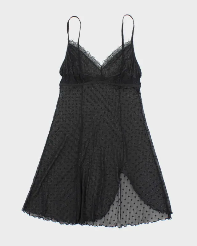 Vintage Y2k 00s Arianne Polka Dot Mesh Slip Dress - S sold by Rokit