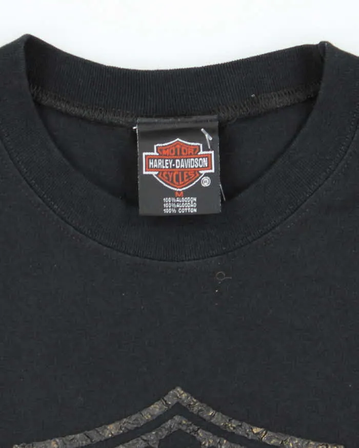 Vintage Y2K Harley Davidson Textured Logo Cut Off T-Shirt - M sold by Rokit product image thumbnail 5