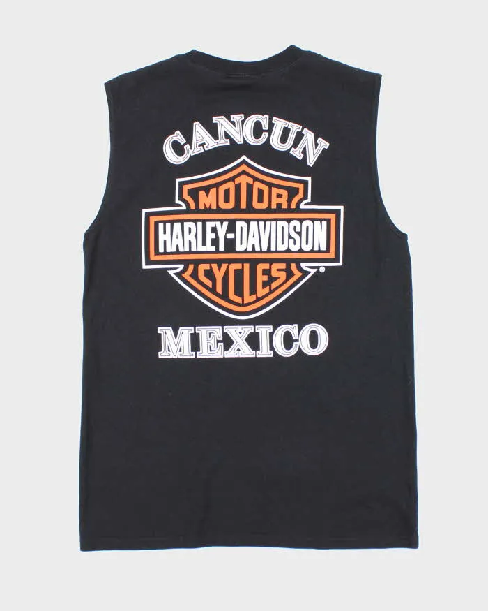 Vintage Y2K Harley Davidson Textured Logo Cut Off T-Shirt - M sold by Rokit product image thumbnail 2