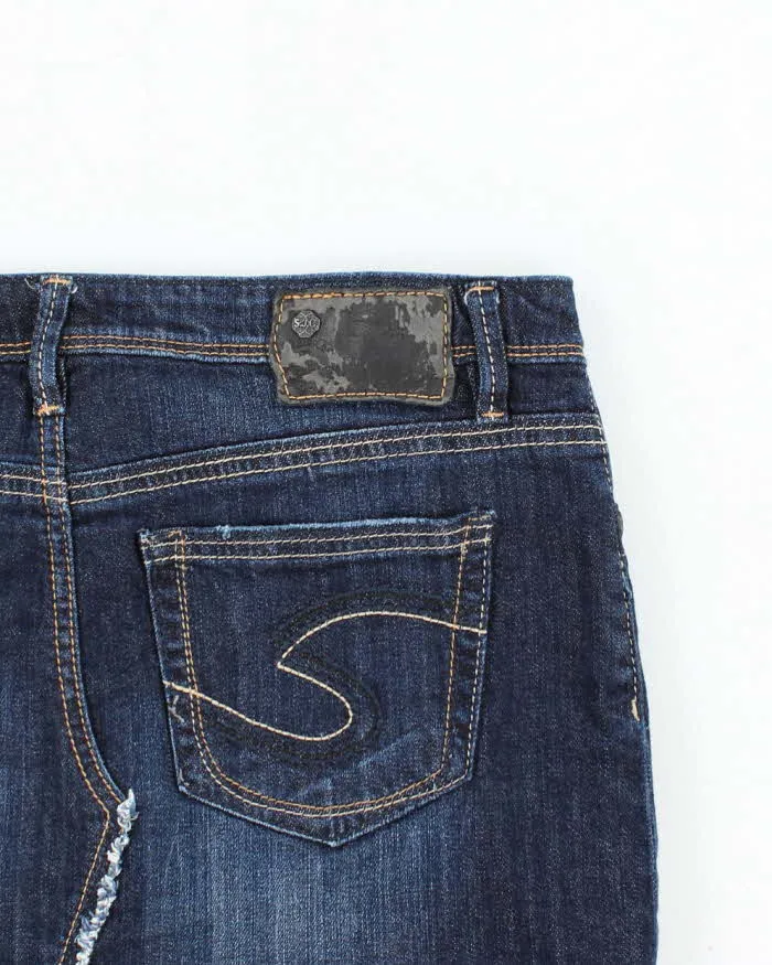 Vintage Y2k 00s Silver Denim Mini Skirt - S sold by Rokit product image thumbnail 4