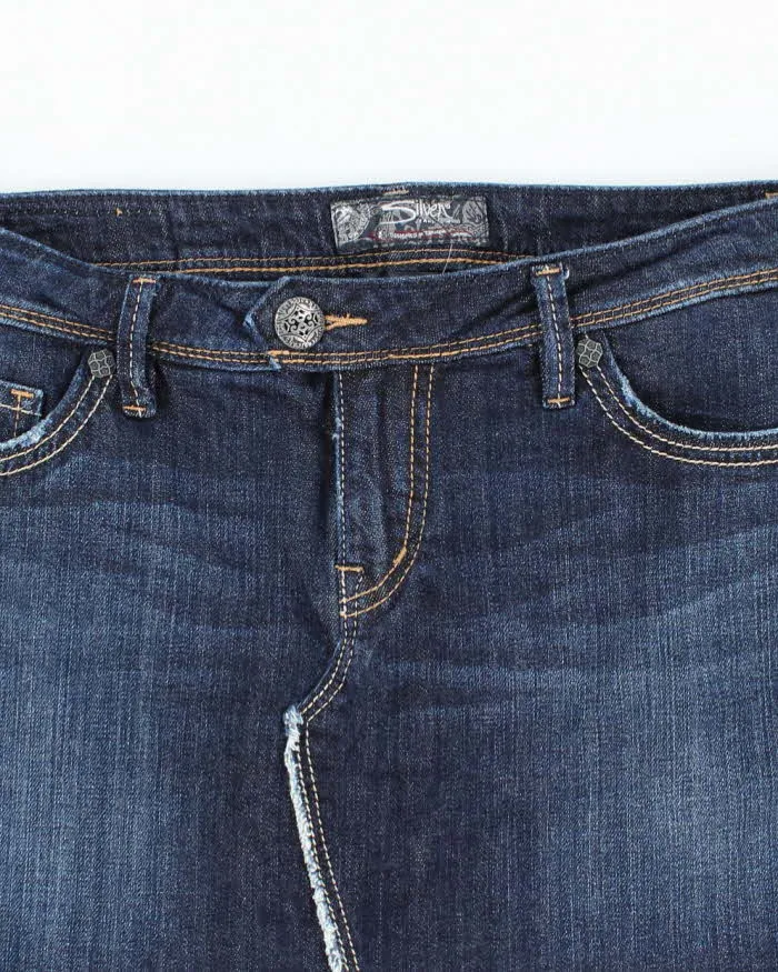 Vintage Y2k 00s Silver Denim Mini Skirt - S sold by Rokit product image thumbnail 3