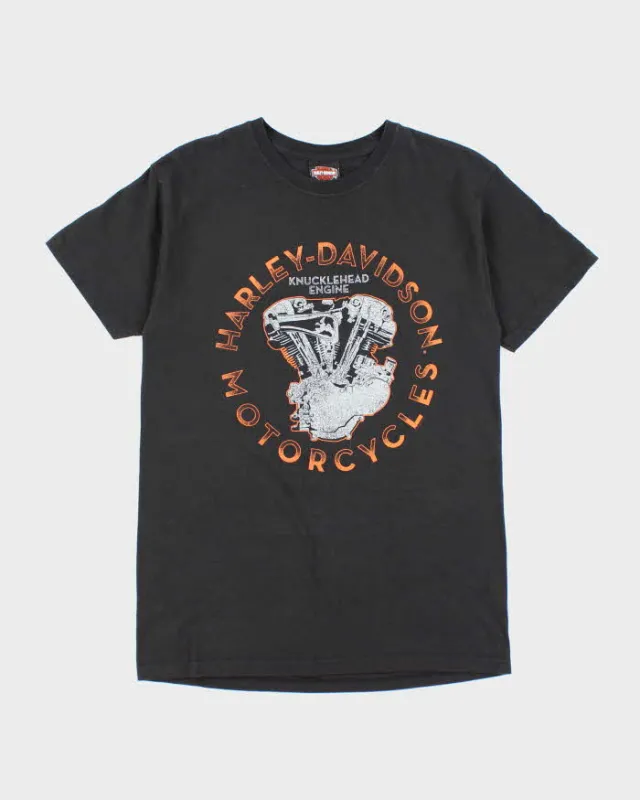 Vintage Y2K Harley Davidson Knucklehead Engine T-Shirt - M sold by Rokit