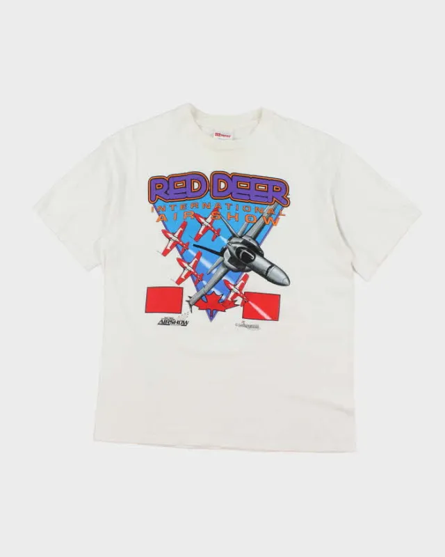 Vintage 90's Red Deer International Air Show Graphic T-Shirt - L sold by Rokit