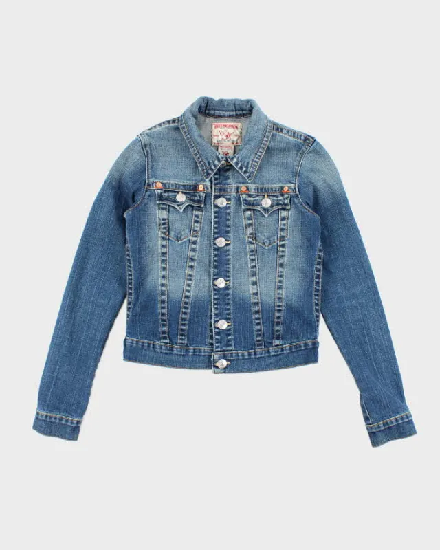 Y2K 00s True Religion Fitted Denim Jacket - M sold by Rokit