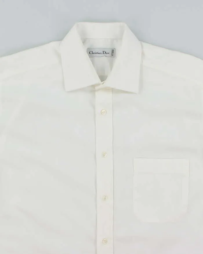 Vintage 2000's Christian Dior Plain White Long Sleeve Shirt - L sold by Rokit product image thumbnail 3