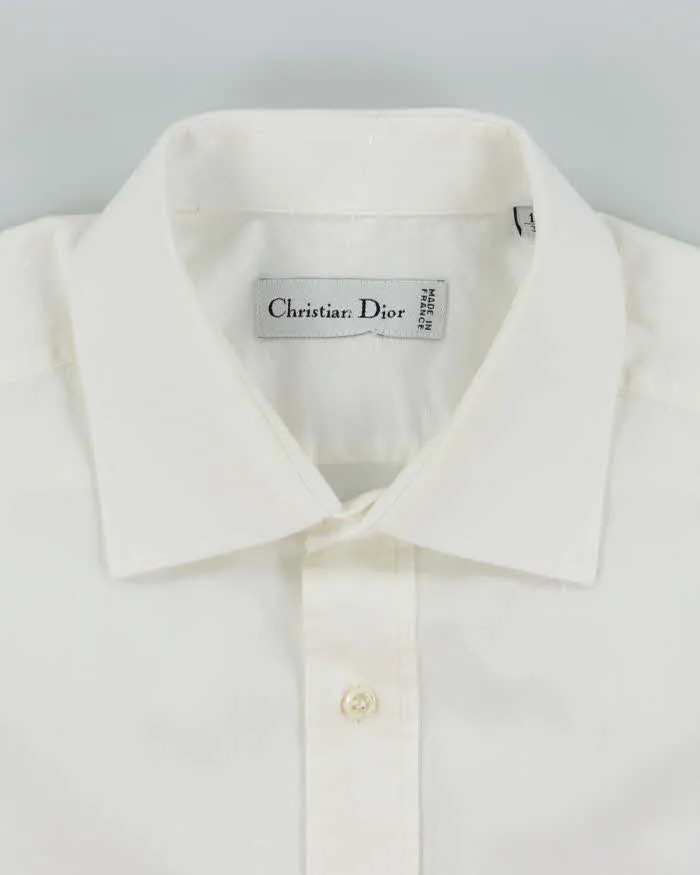 Vintage 2000's Christian Dior Plain White Long Sleeve Shirt - L sold by Rokit product image thumbnail 5