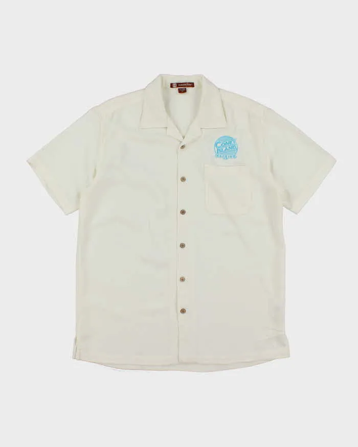 Vintage 2000's Coney Island Brewing Embroidered Hawaiian Shirt - M sold by Rokit