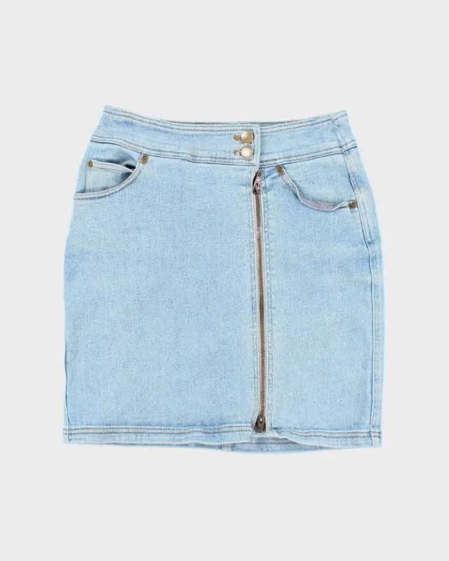 Vintage Y2k 00s DKNY Zip Denim Skirt - XS sold by Rokit