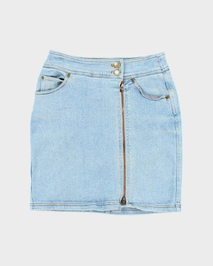 Vintage Y2k 00s DKNY Zip Denim Skirt - XS sold by Rokit