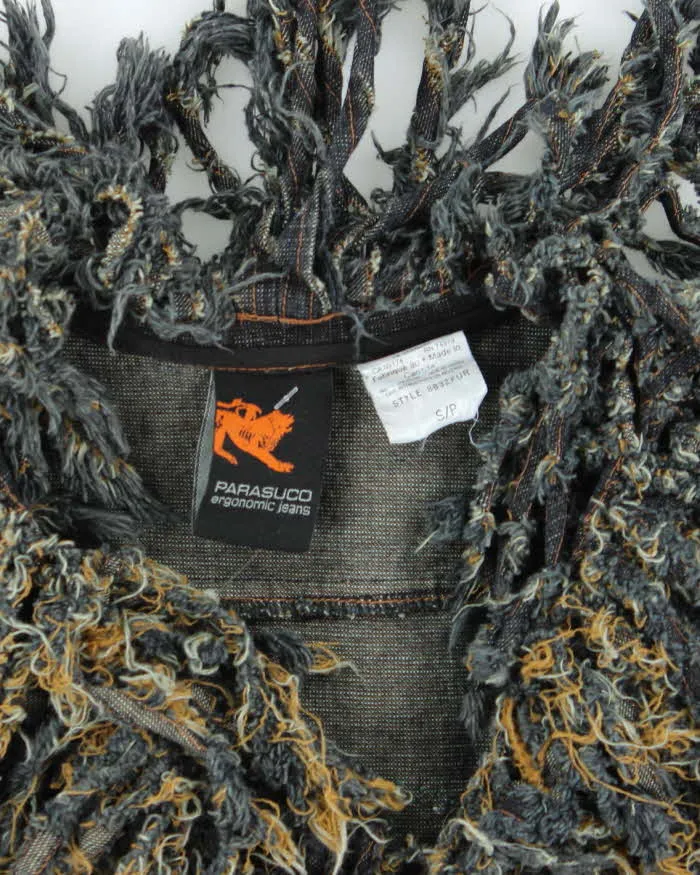 Y2K 00s Parasuco Fitted Dark Wash Fringe Denim Jacket - S sold by Rokit product image thumbnail 5