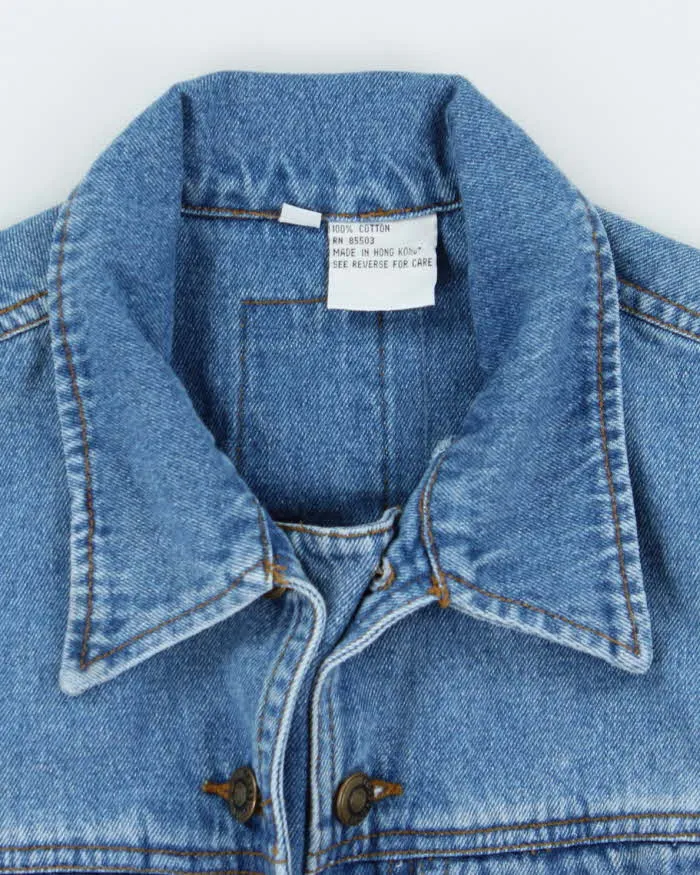 Vintage Y2K Medium Wash Frayed Denim Gilet - S sold by Rokit product image thumbnail 5
