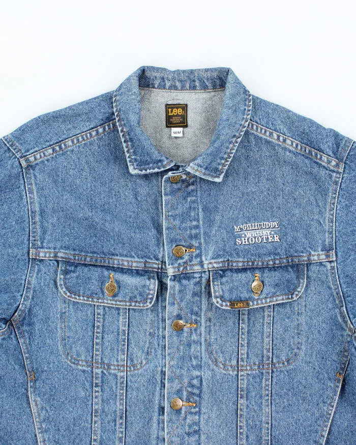 Vintage 90's Lee Embroidered Back Oversized Dark Wash Denim Jacket - M sold by Rokit product image thumbnail 3
