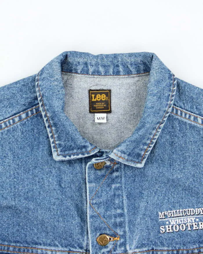 Vintage 90's Lee Embroidered Back Oversized Dark Wash Denim Jacket - M sold by Rokit product image thumbnail 5